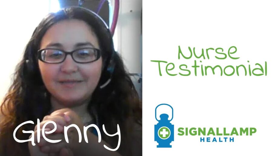 Nurse Testimonial Video Thumnail featuring Glenny